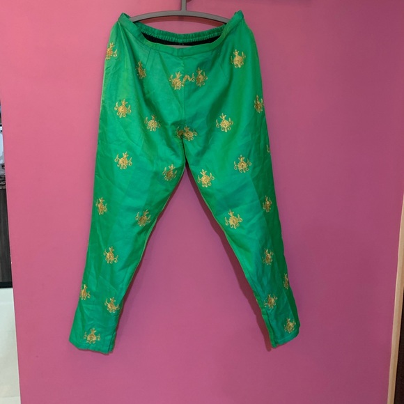 Hastkala Green Ethnic Salwar Suit with Gold work Size XL - Picture 8 of 8